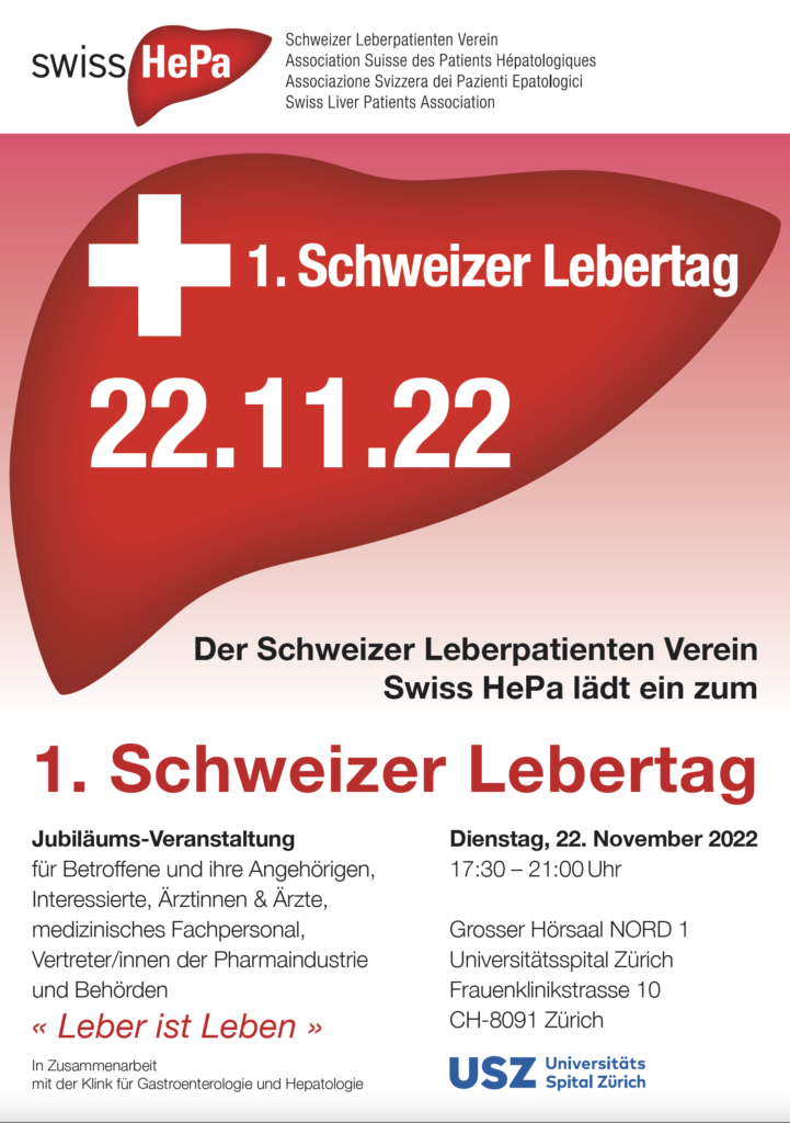 1. Schweizer Lebertag Programm-Flyer