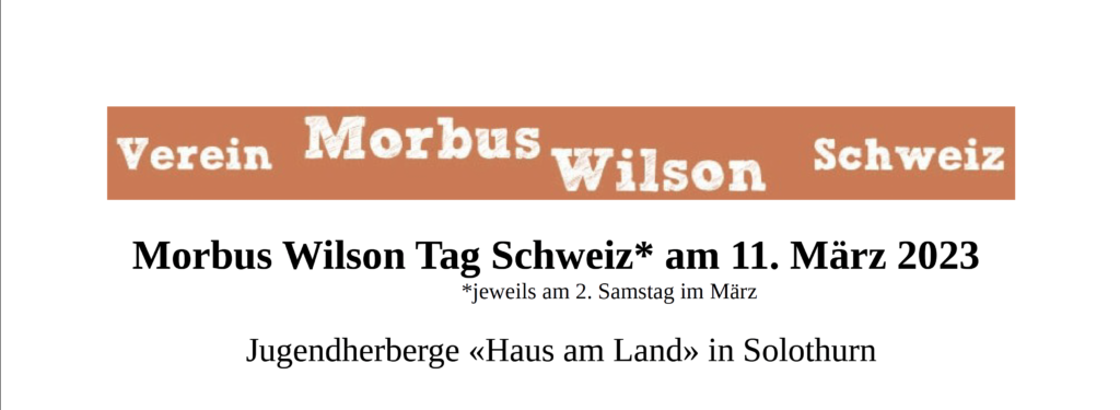 Morbus Wilson Tag Schweiz 11. März 2023